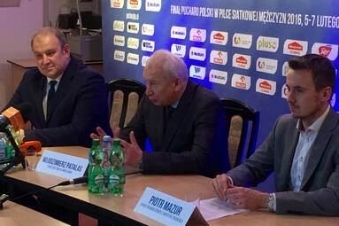 Konferencja prasowa przed turniejem finałowym Pucharu Polski siatkarzy 2016