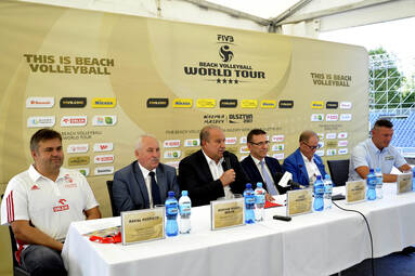 Konferencja prasowa przed turniejem FIVB Beach Volleyball Warmia Mazury World Tour Olsztyn 2017