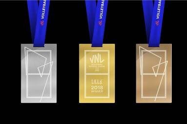 Trofeum i medale Siatkarskiej Ligi Narodów dotarły do Lille