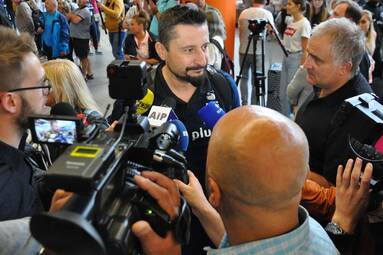 Medaliści VNL powitani w Warszawie