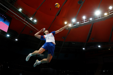 Siatkarze Rosji w siedzibie ferrari