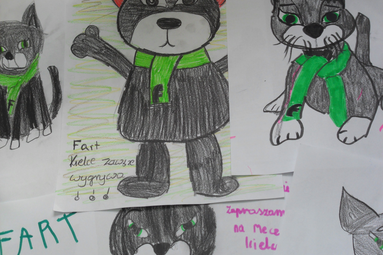Dzieci malowały Fartusia