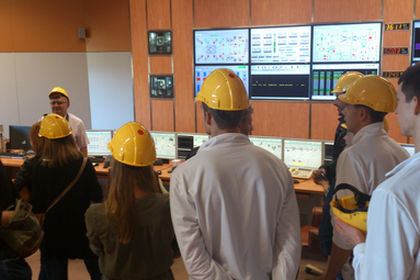 Siatkarze bełchatowskiej Skry w elektrowni