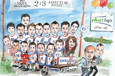 Effector Kielce uwieczniony na obrazie