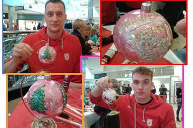 Siatkarze Effectora Kielce malowali choinkowe bombki