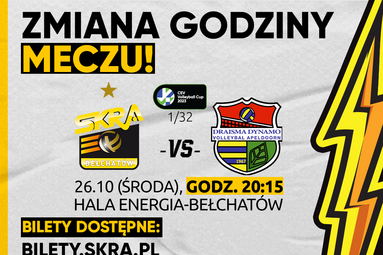 Zmiana godziny rewanżowego meczu Pucharu CEV z Dynamem Apeldoorn