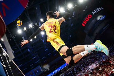 Zhang Jingyin przyjmującym Trefla Gdańsk