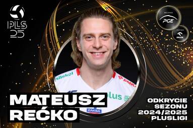 Nominowani w kategorii Odkrycie sezonu 2024/2025 PlusLigi: Mateusz Rećko