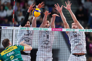 Aluron CMC Warta Zawiercie nie zdołali przebić się przez blok PGE Projektu Warszawa [ZDJĘCIA]