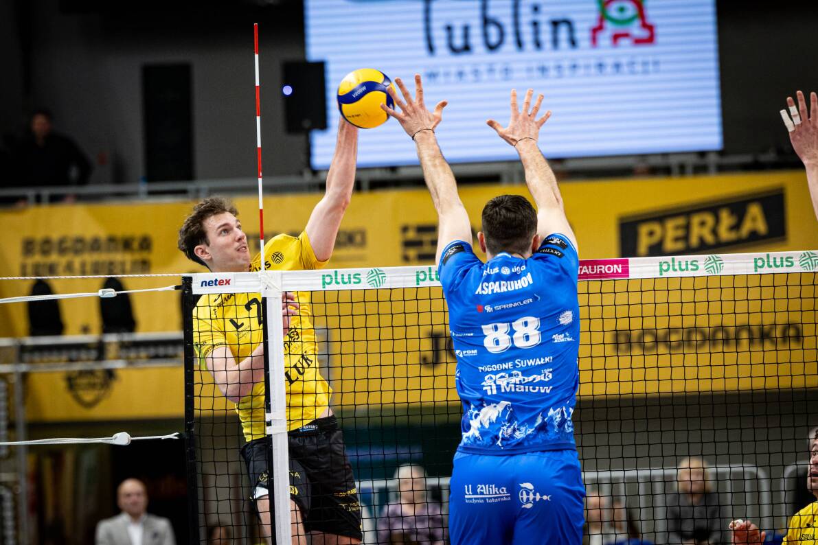 Siatkarze BOGDANKI LUK Lublin musieli się mocno zmobilizować, by po pięciu setach pokonać gości z Suwałk [ZDJĘCIA]