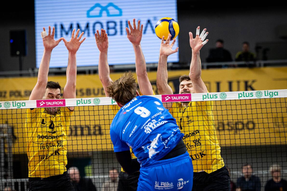 Siatkarze BOGDANKI LUK Lublin musieli się mocno zmobilizować, by po pięciu setach pokonać gości z Suwałk [ZDJĘCIA]