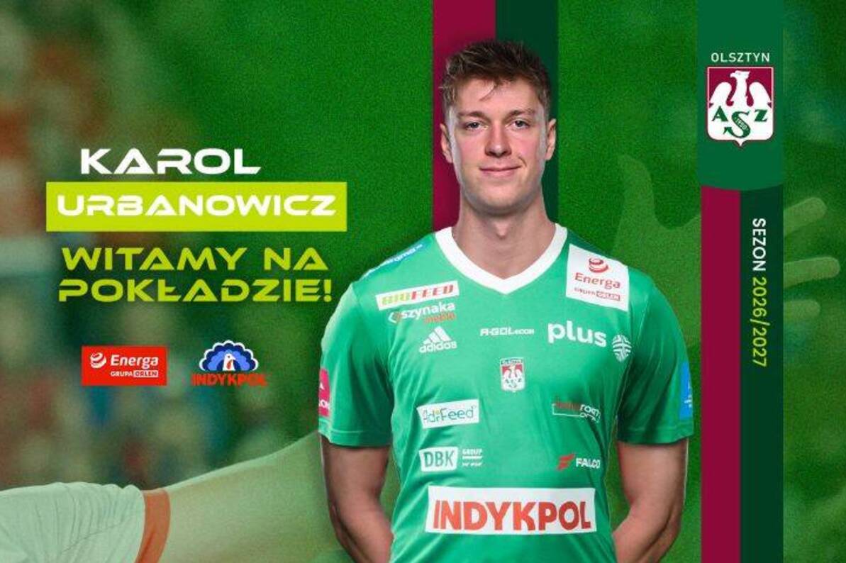 Duży transfer Energi Indykpolu AZS-u Olsztyn. Przychodzi Karol Urbanowicz